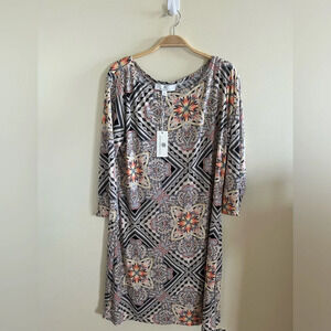 NWT Jean Pierre Klifa Daphne Tapestry UPF 50 Shift Dress Spring Easter Dress‎